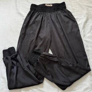 Loyd/Ford XS Black Satin Jogger Pants ~ Pull On Evening Cocktail Capsule Classic